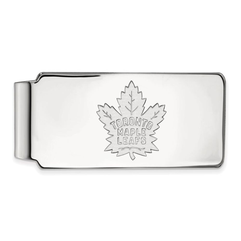 10k White Gold NHL Toronto Maple Leafs Money Clip